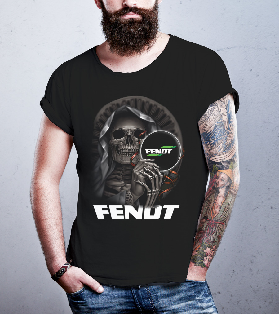 Fendt Grim Reaper Skeleton Holding T-Shirt