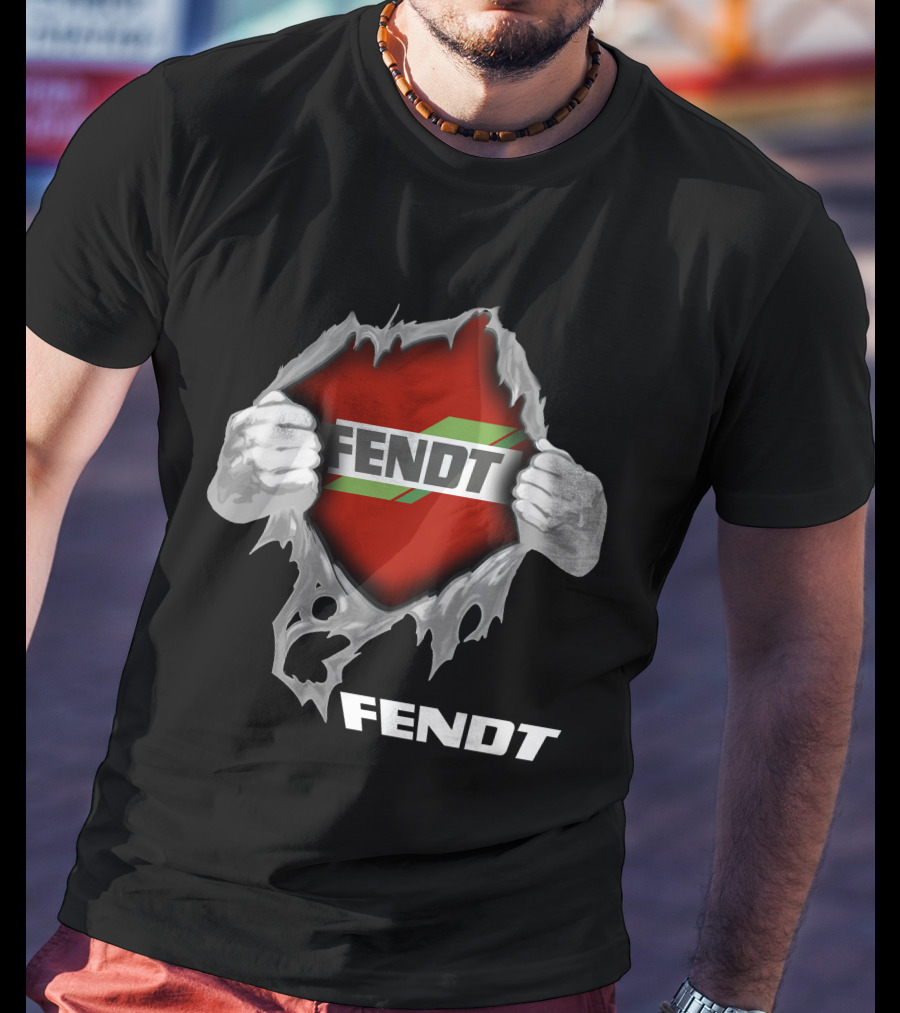 Fendt 11 Tractor Busting Through Farmer Power T-Shirt
