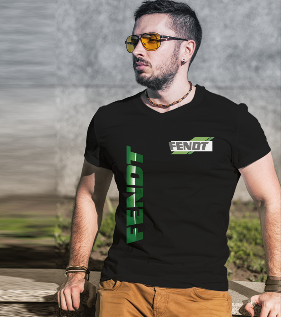 Fendt 01 Vertical And Diagonal Green T-Shirt