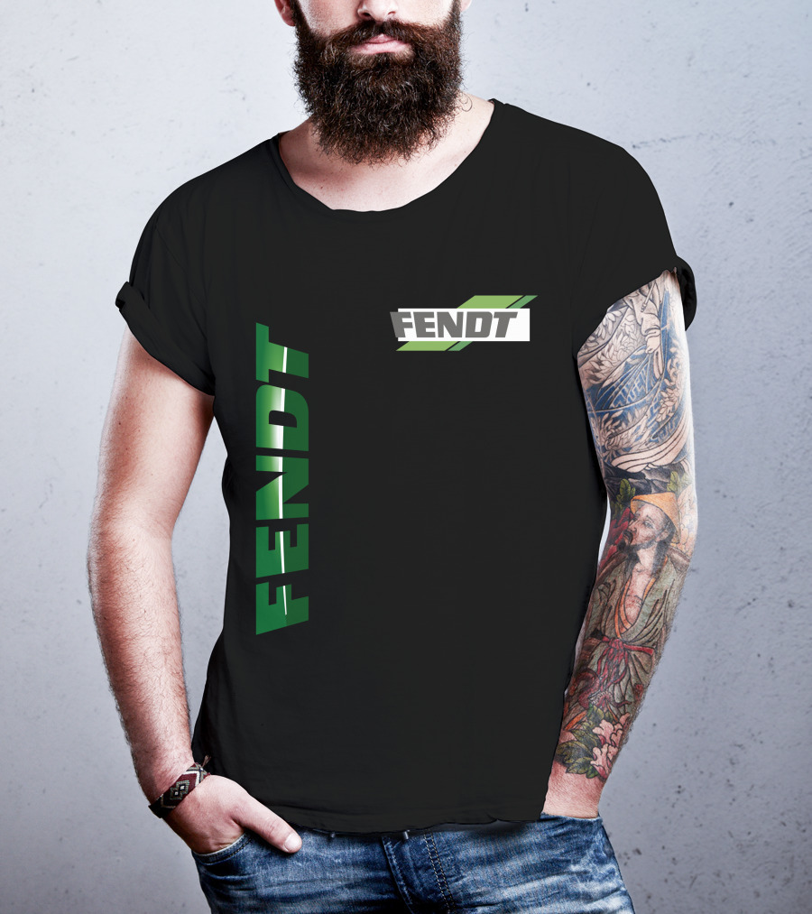 Fendt 01 Vertical And Diagonal Green T-Shirt