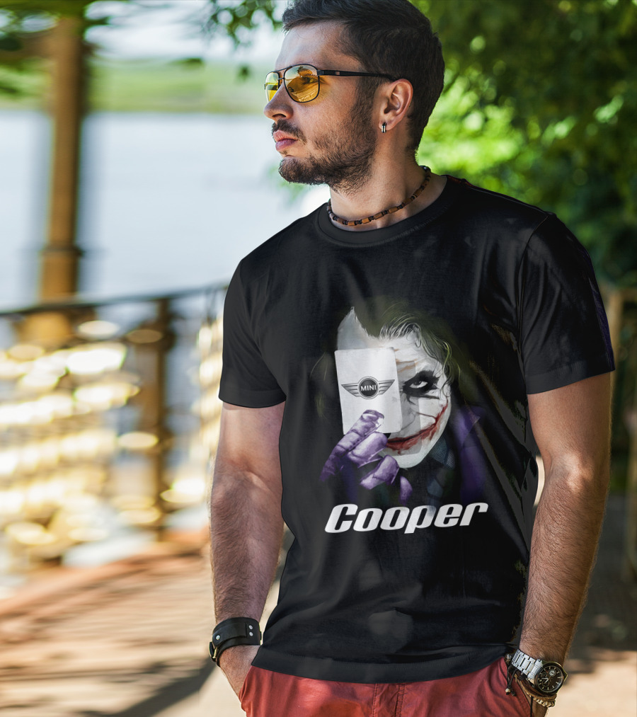 Cooper Joker Holding Mini Card T-Shirt