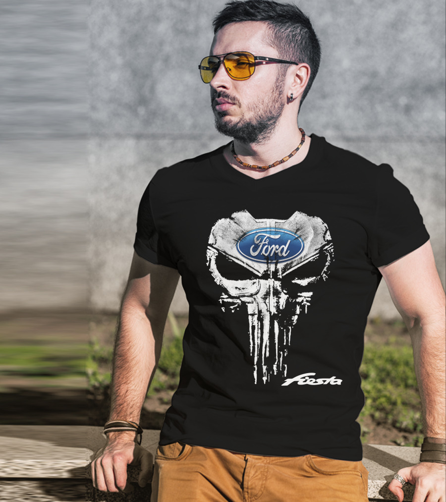 Ford Fiesta Skull Logo Artwork T-Shirt