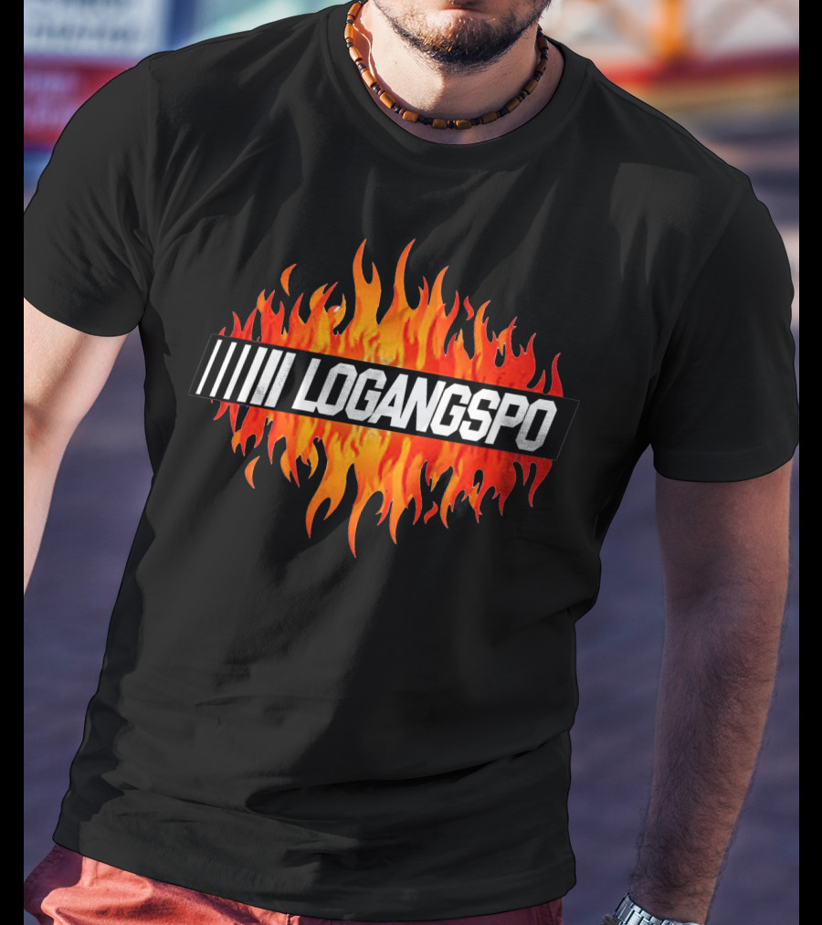 LOGANGSPO Red Orange Flames T-Shirt