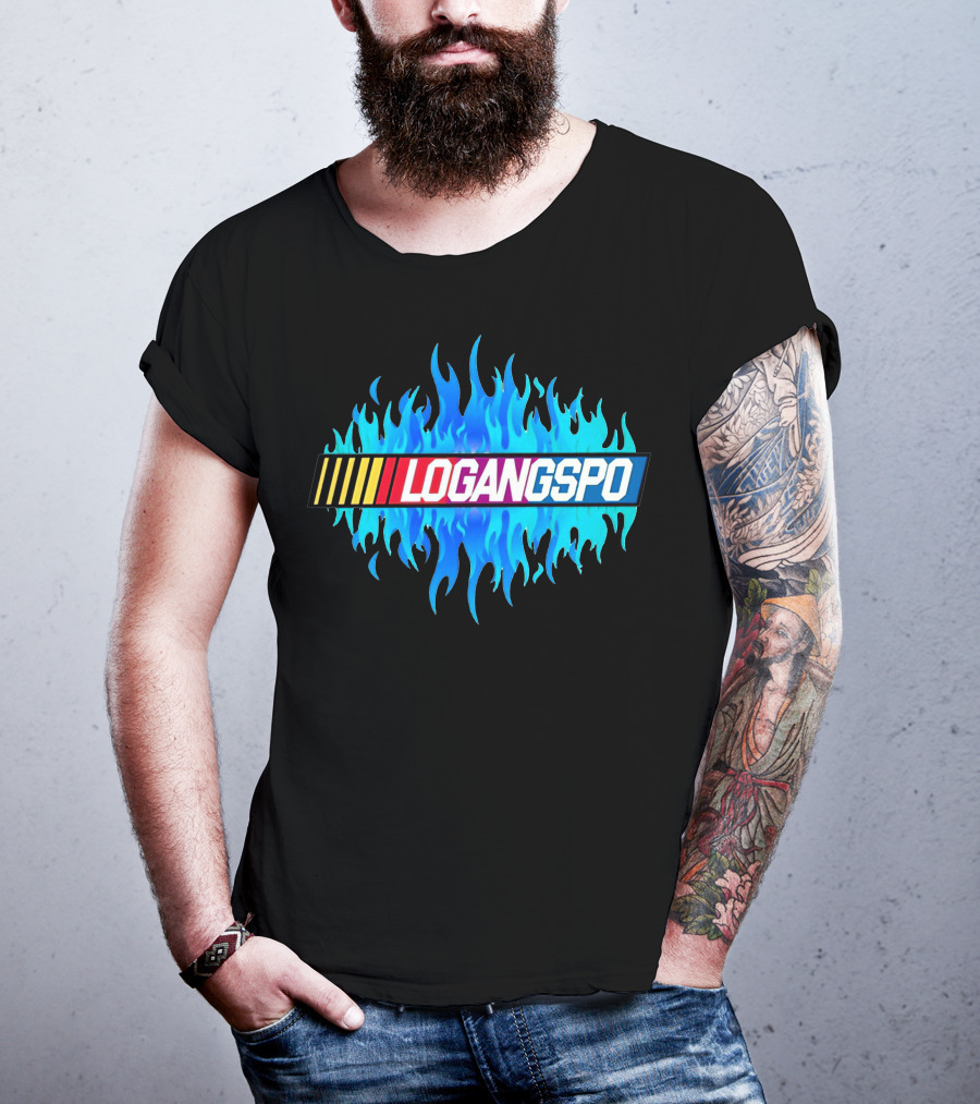 Logangspo Racing Flames T-Shirt