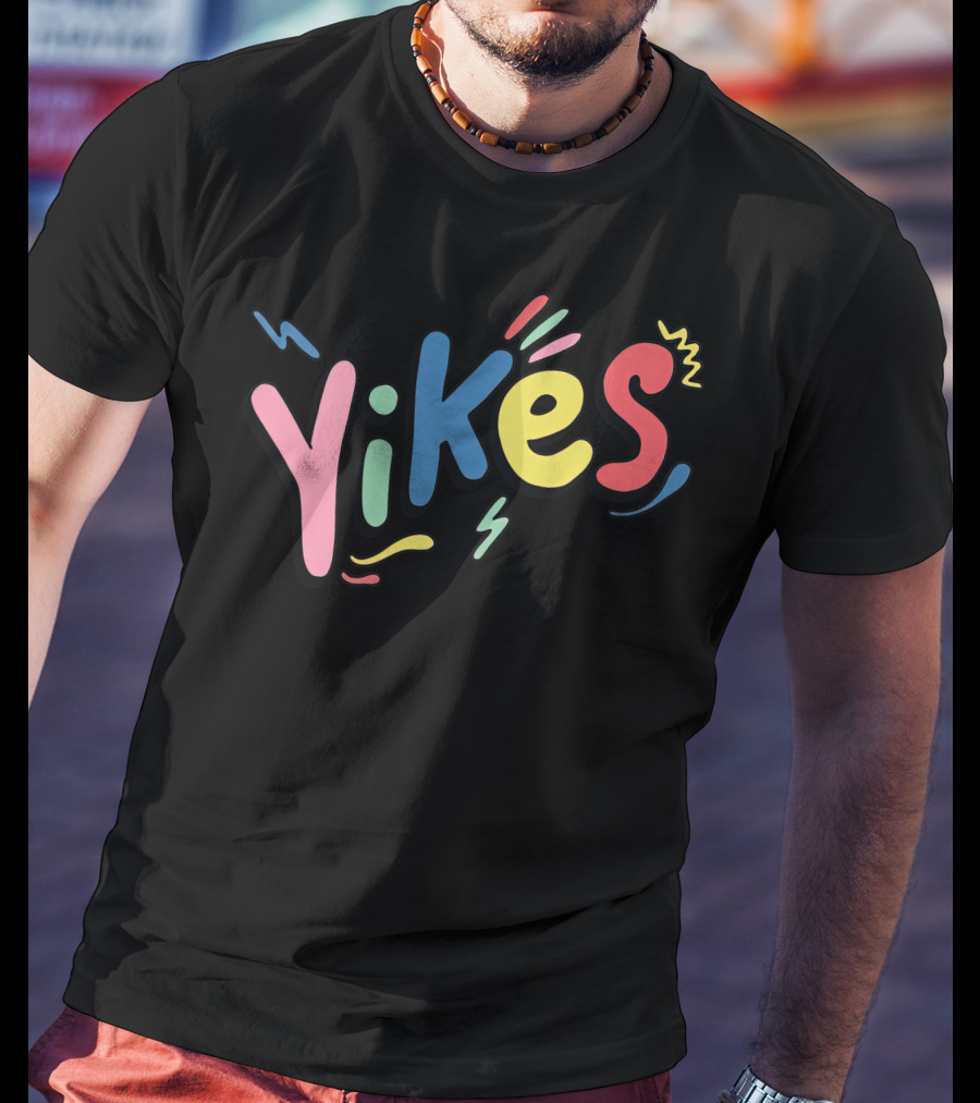 Colorful Yikes Merch Vibrant Lettering T-Shirt