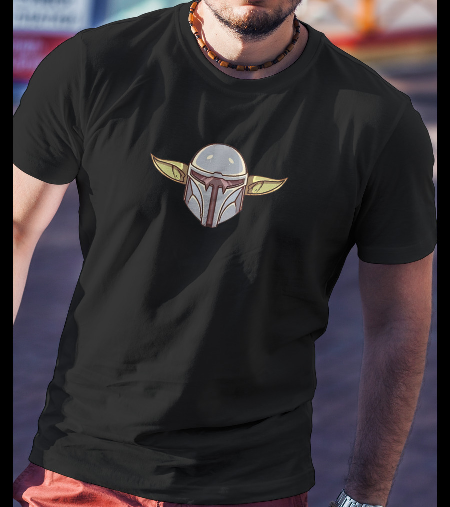 Mandalorian Baby Yoda Helmet Star Wars Theory Merch T-Shirt