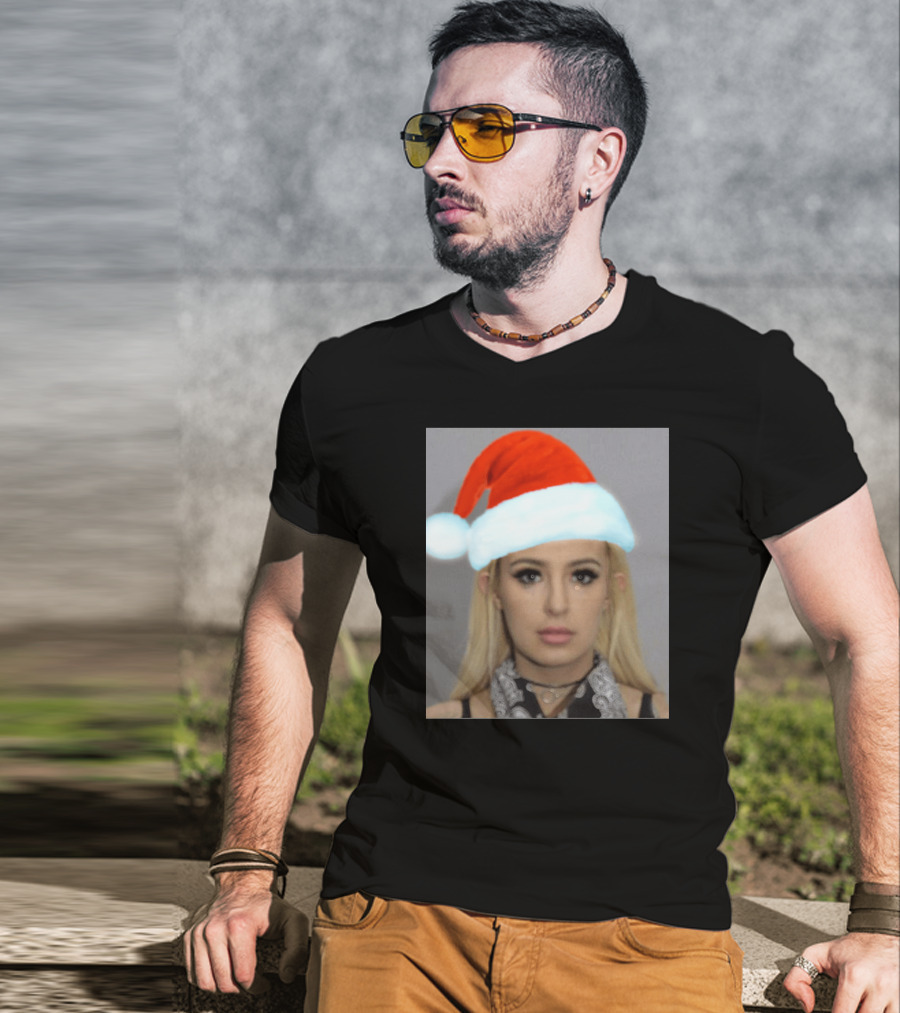 Tana Mongeau Mugshot Santa Hat Christmas T-Shirt