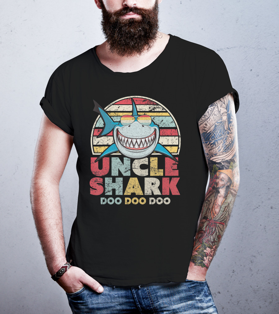 Uncle Shark Doo Doo Doo Vintage T-Shirt