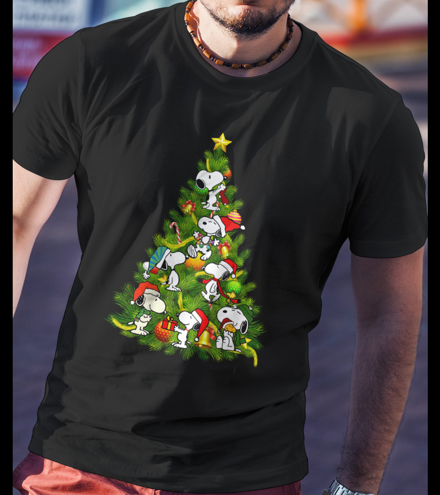 Christmas Snoopy Tree Holiday T-Shirt