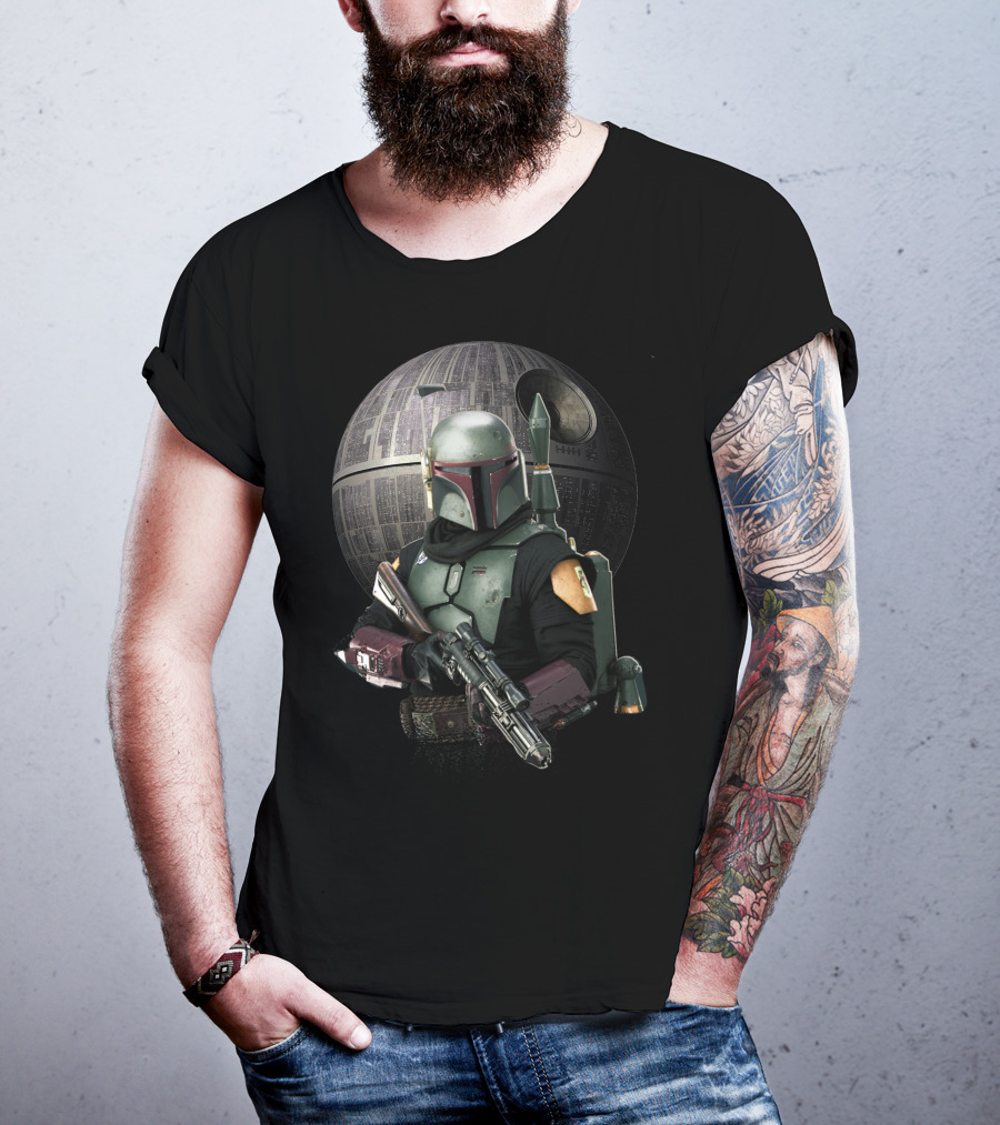 Boba Fett In Front Of Death Star Perfect Gift For You T-Shirt