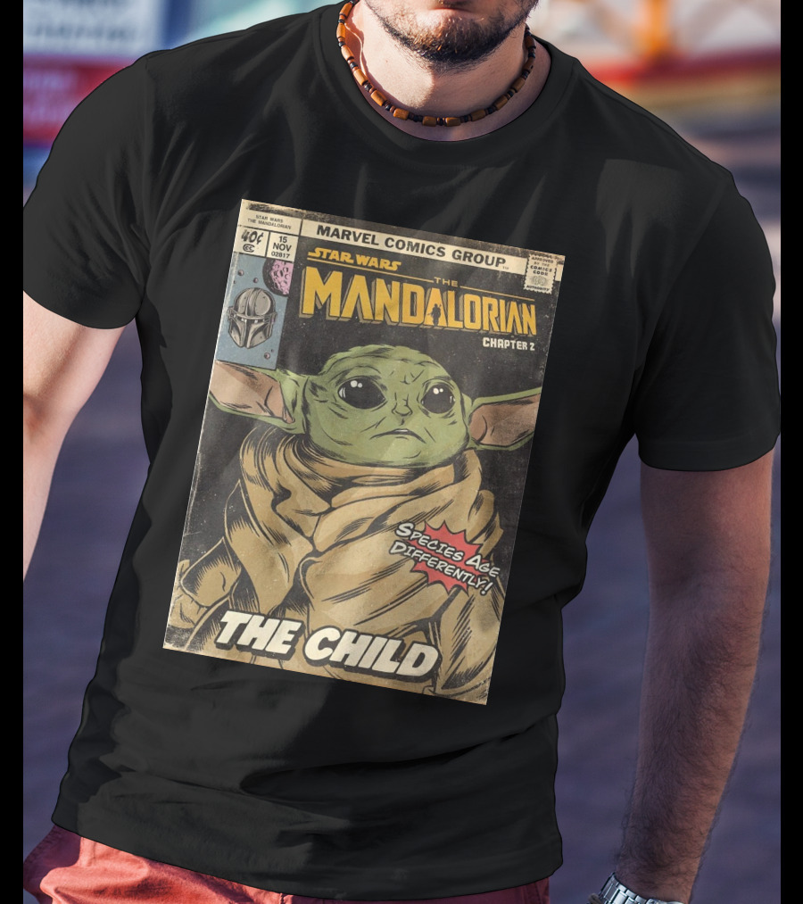 Marvel Comics Group Star Wars The Mandalorian Chapter 2 The Child Species Age Differently T-Shirt