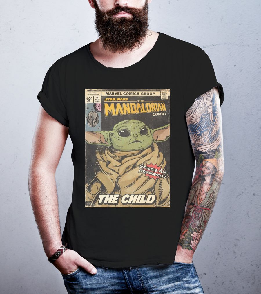 Marvel Comics Group Star Wars The Mandalorian Chapter 2 The Child Species Age Differently T-Shirt