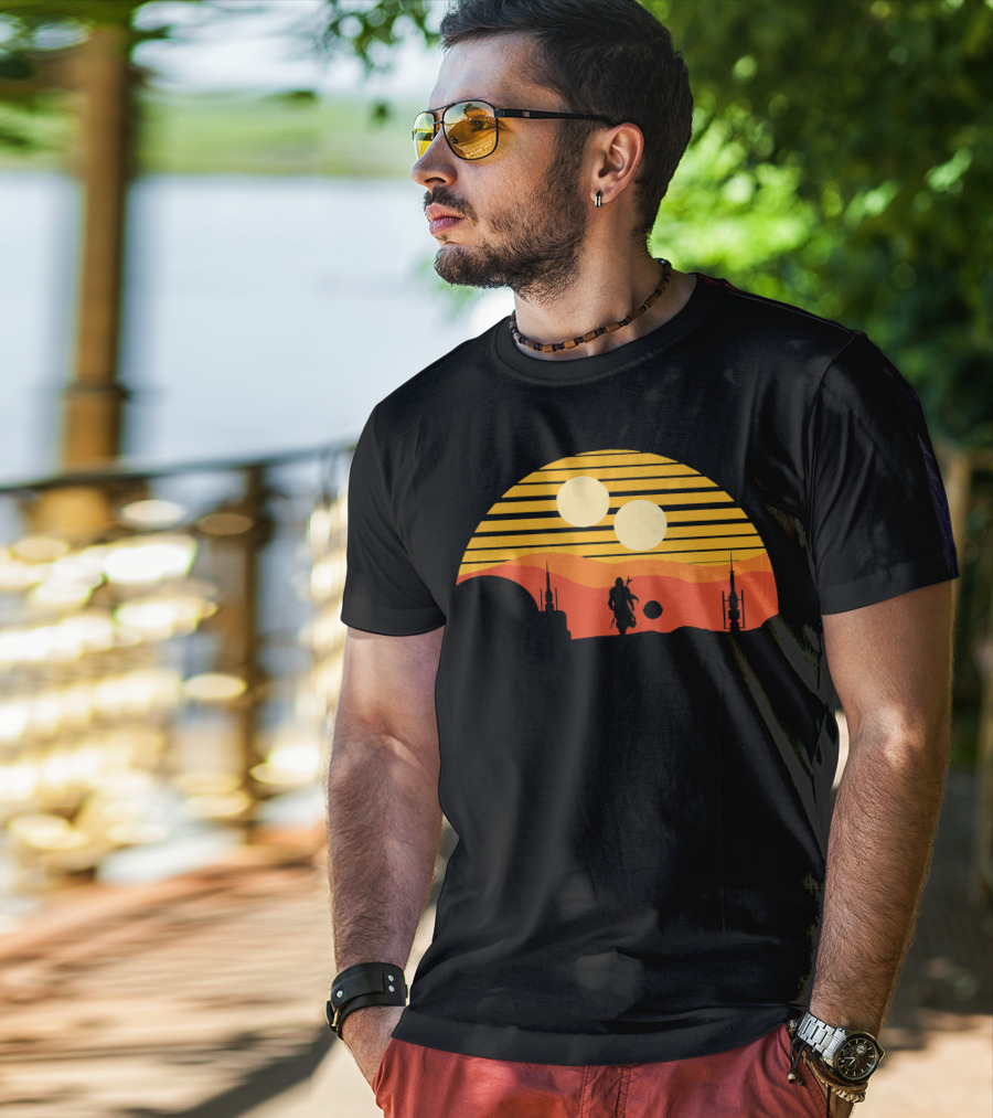 Only Today Two Suns Desert Warrior Scene T-Shirt