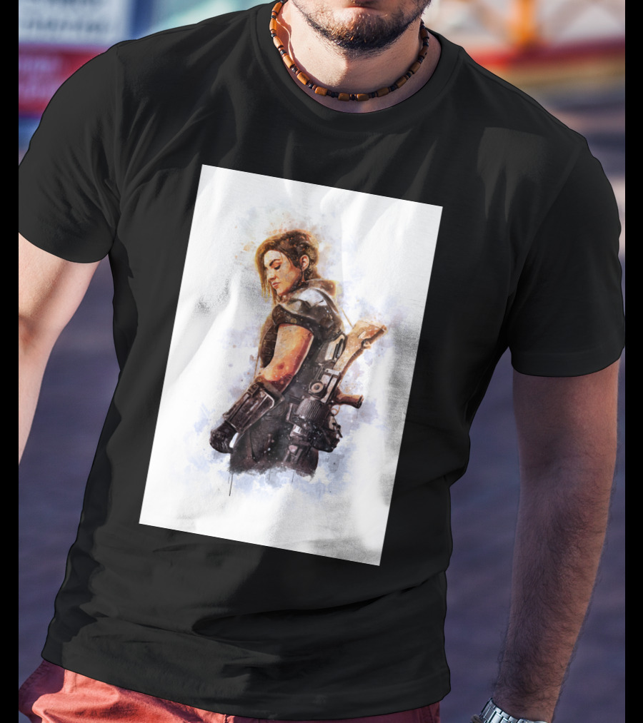 Only Today Watercolor Warrior Woman With Sword T-Shirt
