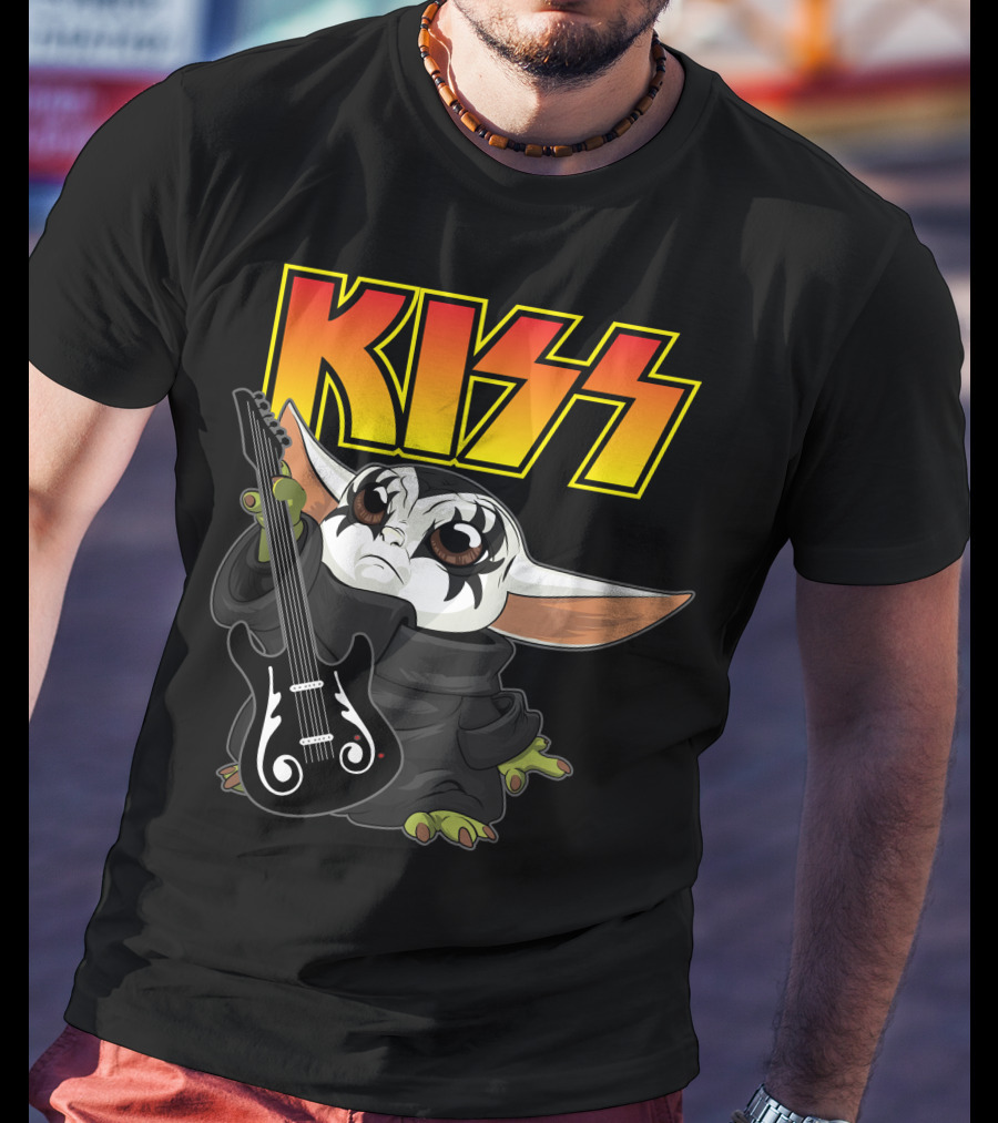 Kiss Grogu Playing Guitar Only Today T-Shirt