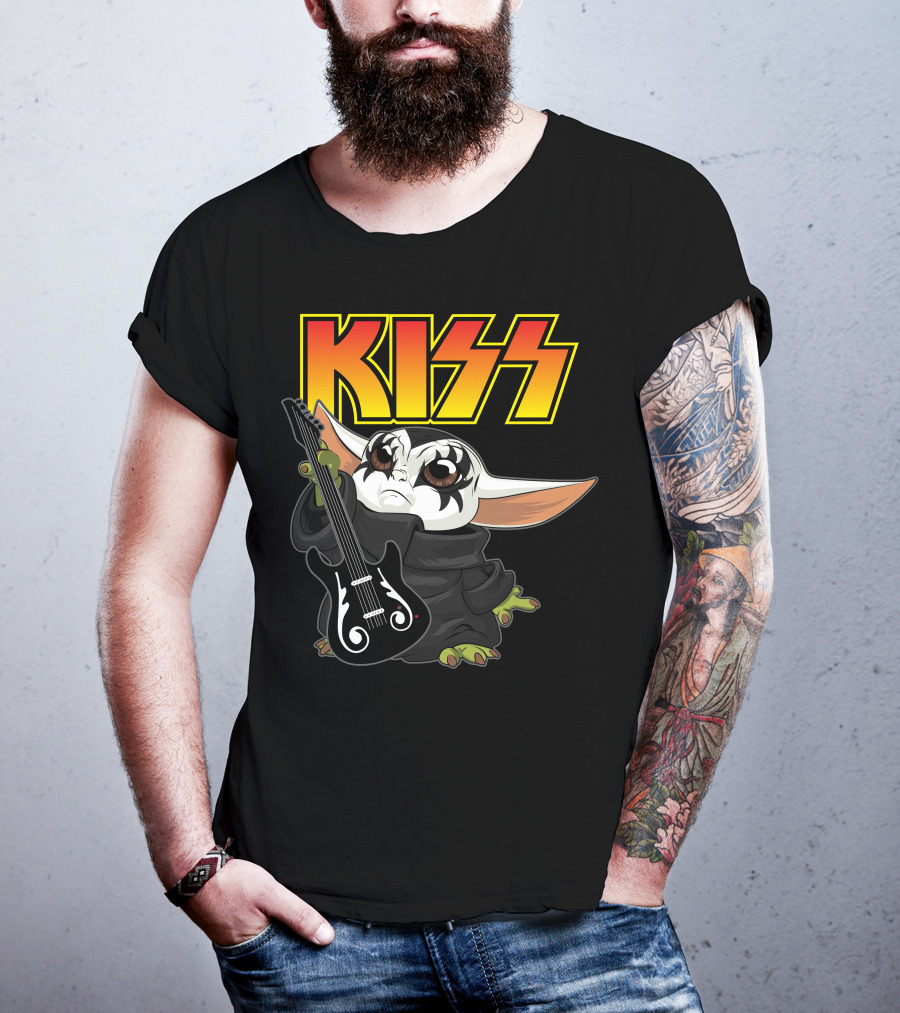 Kiss Grogu Playing Guitar Only Today T-Shirt