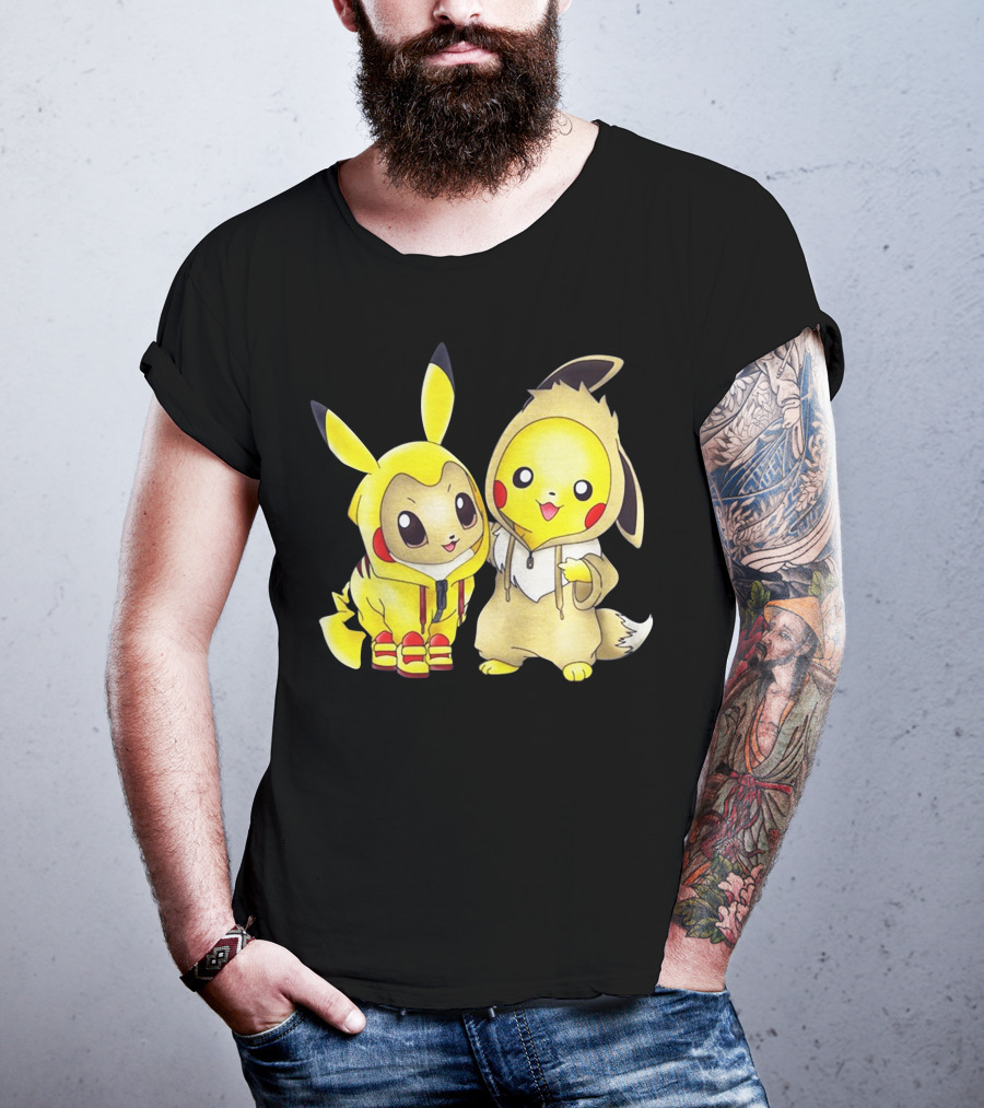 Pikachu And Eevee Cosplay Hoodie Only Today T-Shirt