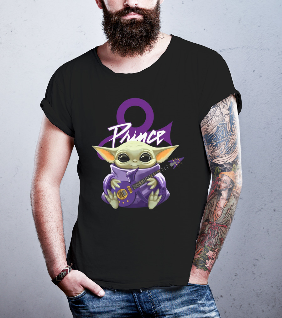 Prince Only Today Baby Alien With Purple Guitar And Symbol T-Shirt