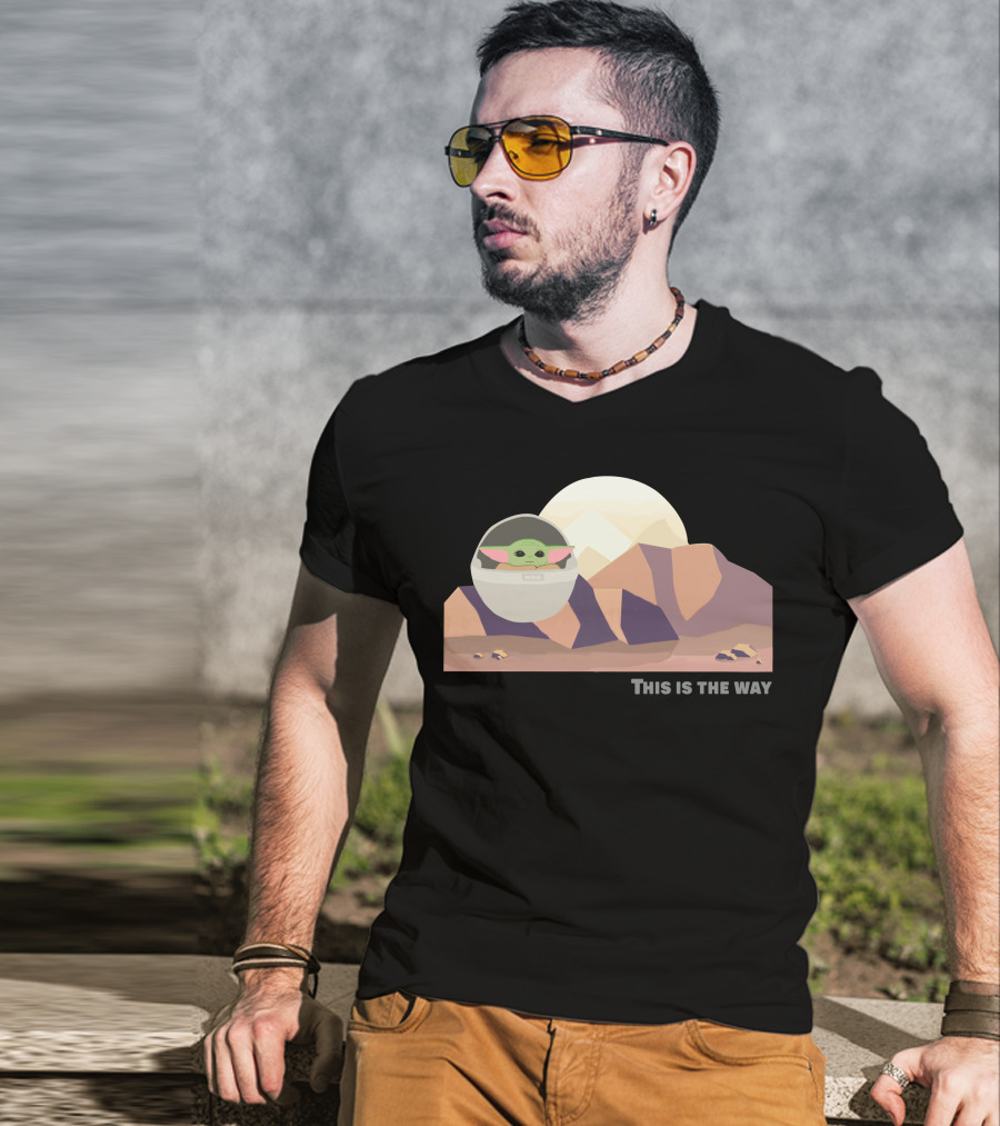 This Is The Way Only Today Baby Alien Desert Scene T-Shirt