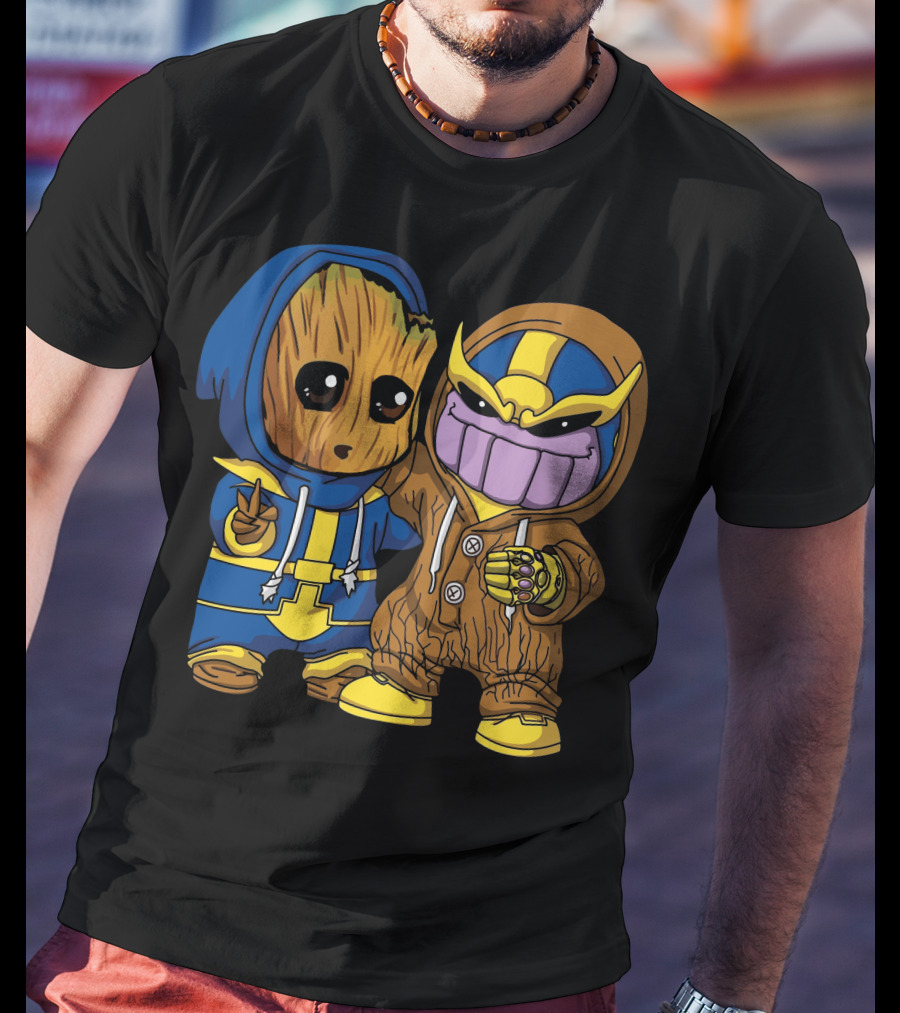 Only Today Groot And Thanos Hoodie Duo T-Shirt