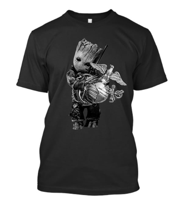 Only Today Groot Holding Usmc T-Shirt