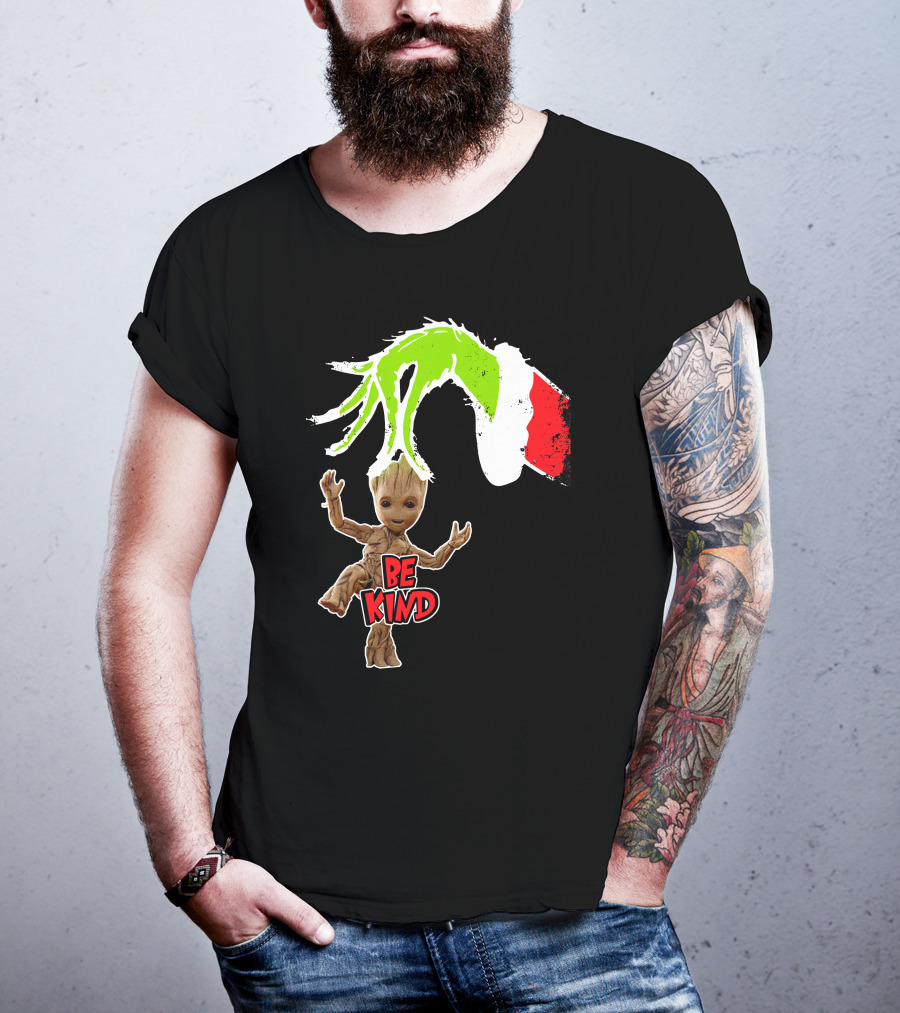 Be Kind Only Today Groot And Grinch Inspired T-Shirt