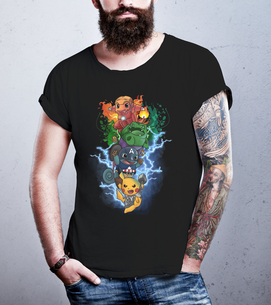 Avengers Pokemon Mashup Only Today T-Shirt