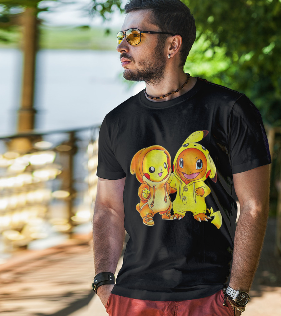 Pikachu Charmander Crossover Hoodie Pals T-Shirt