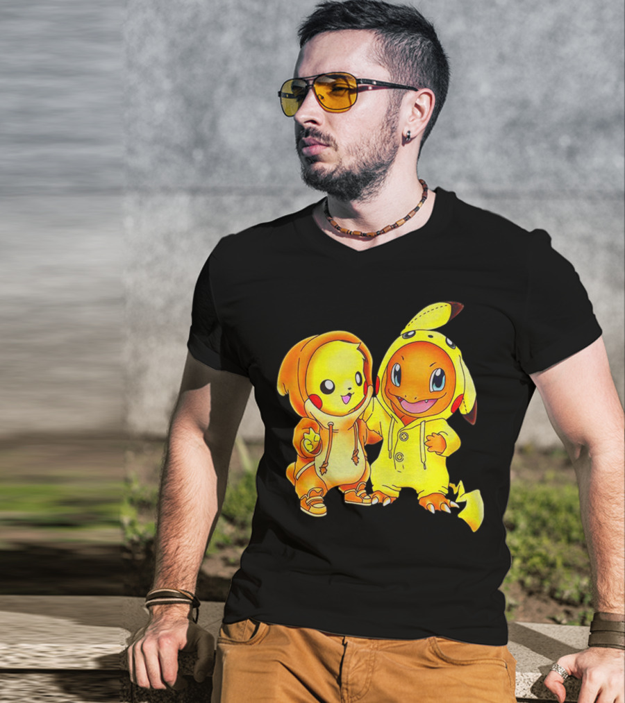 Pikachu Charmander Crossover Hoodie Pals T-Shirt