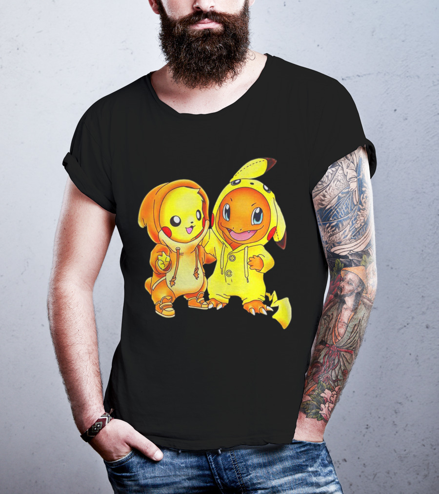 Pikachu Charmander Crossover Hoodie Pals T-Shirt