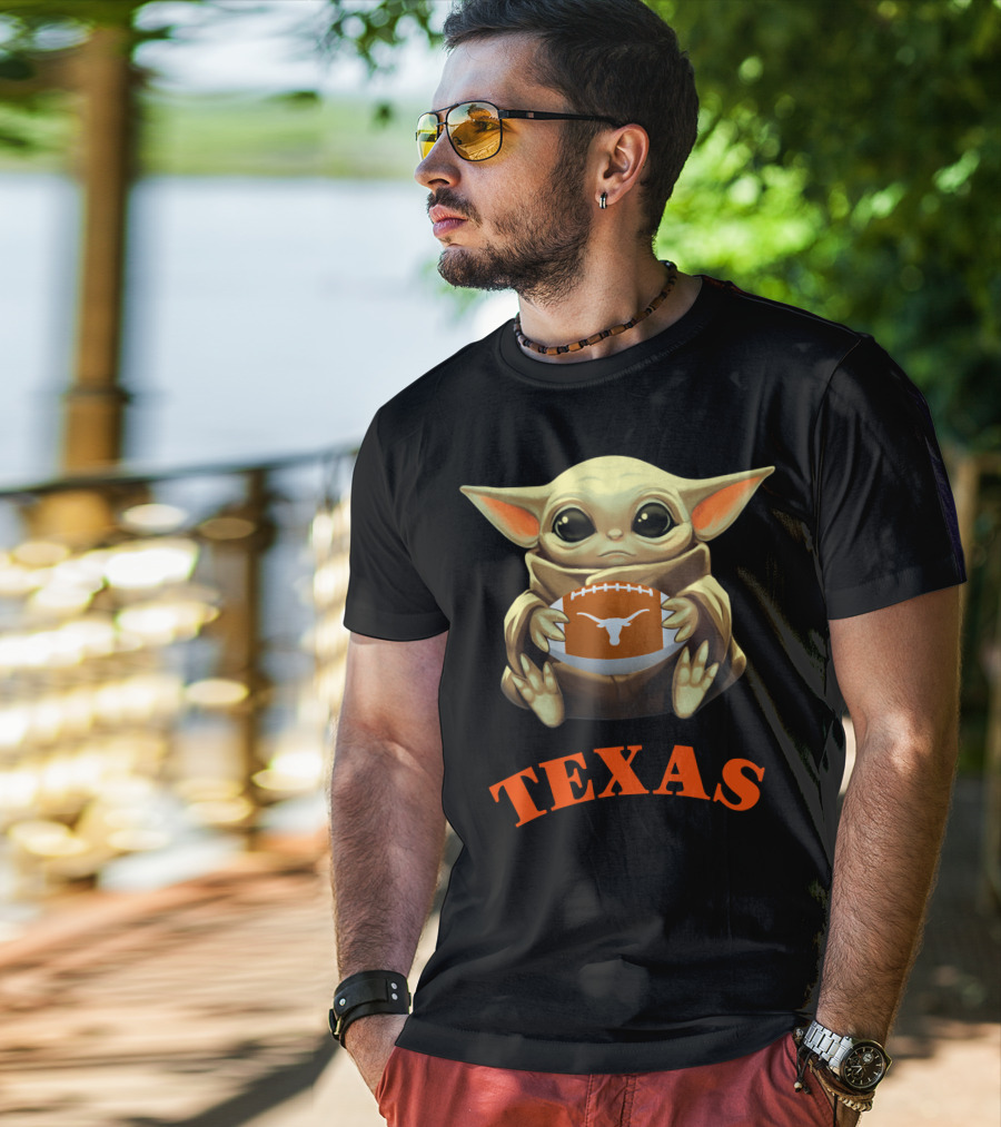 Texas 3 Football Fandom Yoda Style T-Shirt