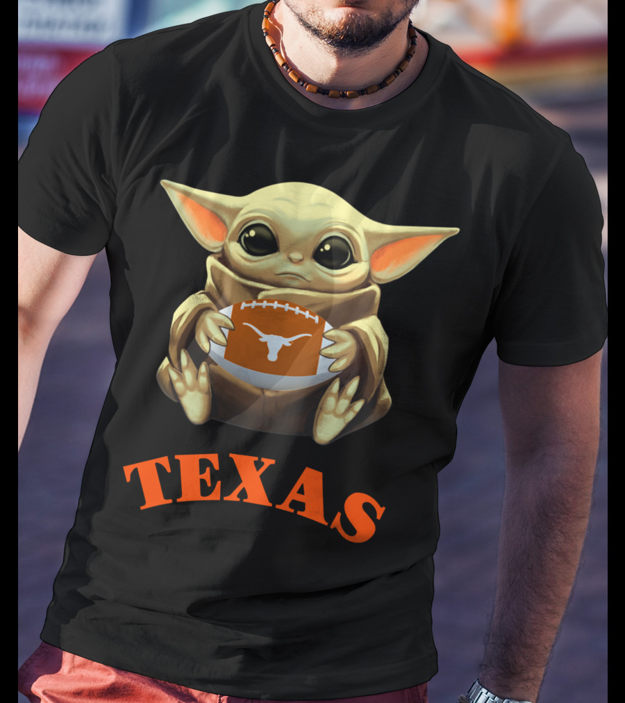 Texas 3 Football Fandom Yoda Style T-Shirt