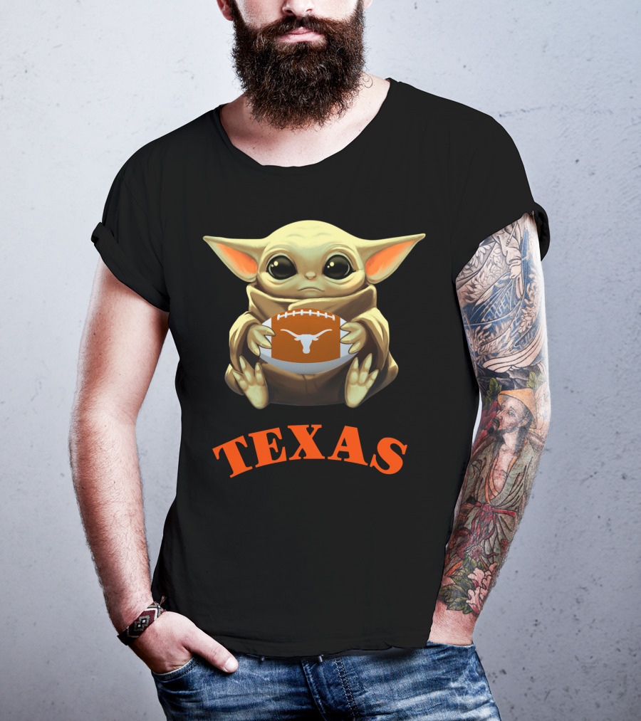 Texas 3 Football Fandom Yoda Style T-Shirt