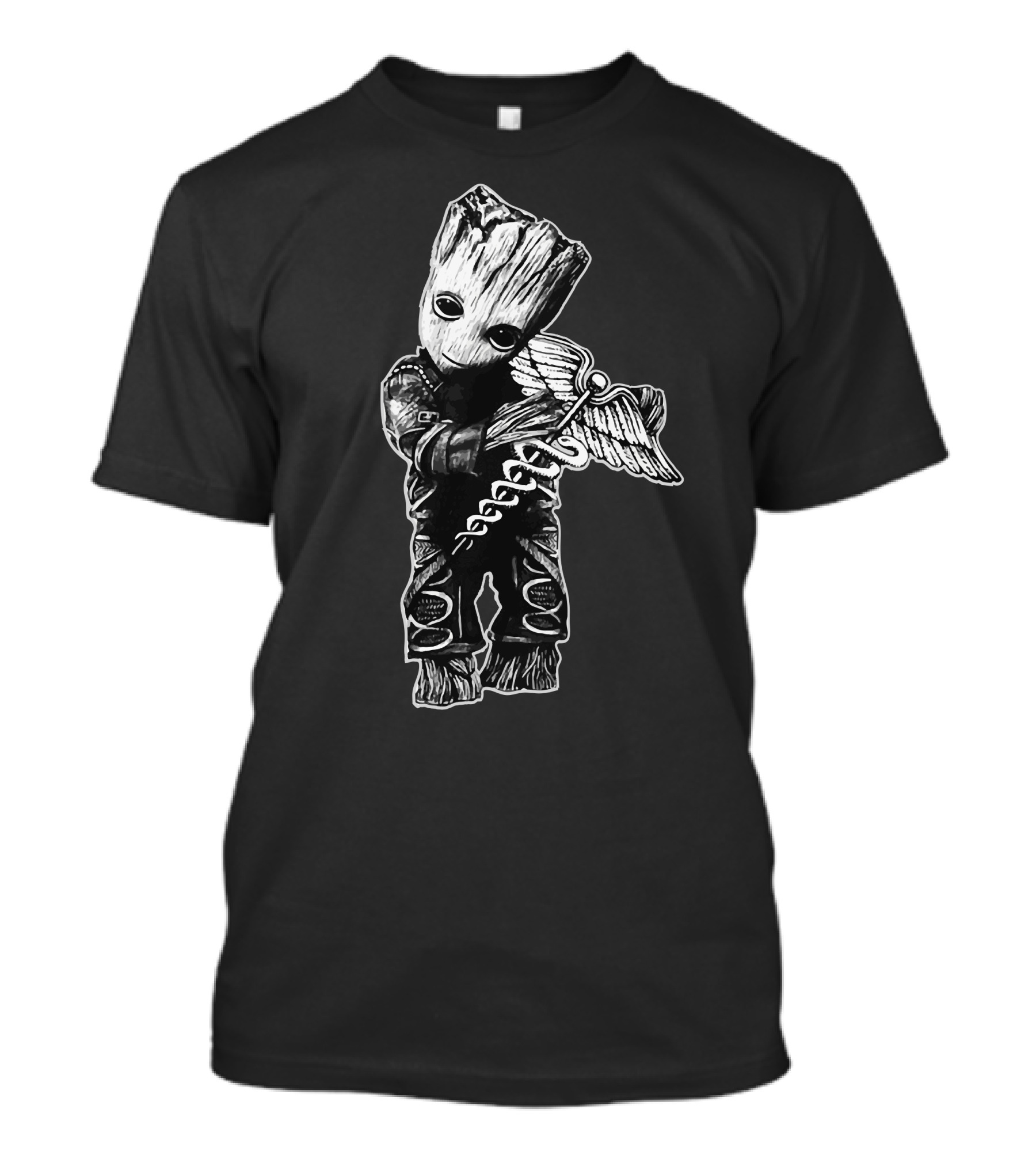 Groot Caduceus Guardians T-Shirt