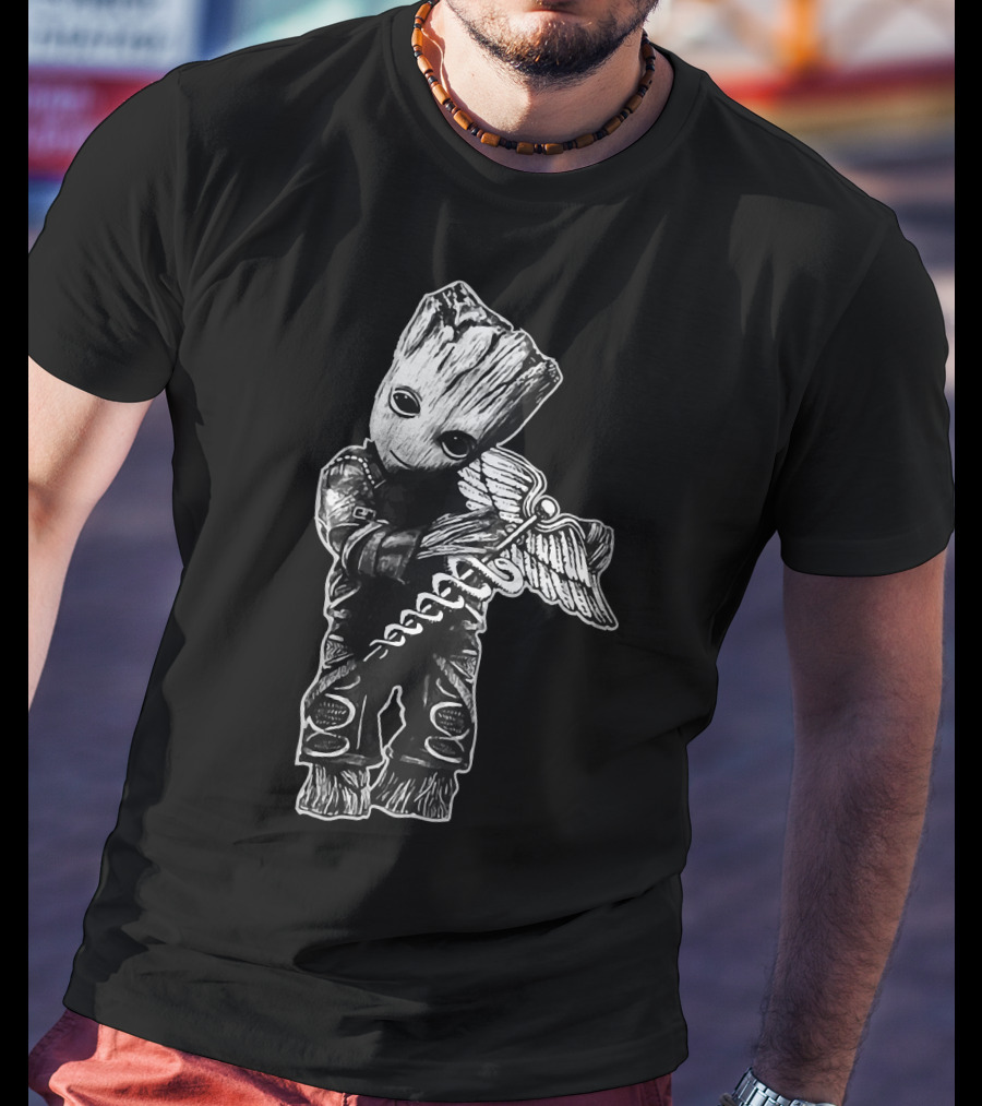 Groot Caduceus Guardians T-Shirt
