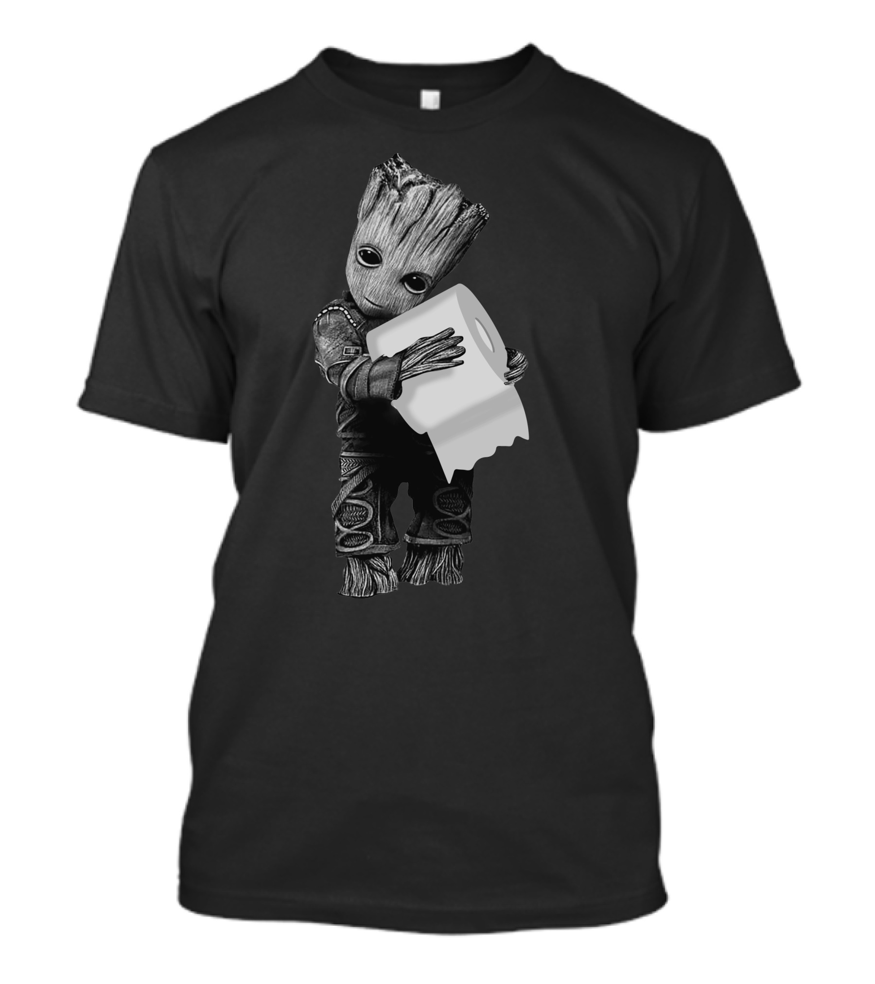 Baby Groot Holding Toilet Paper T-Shirt
