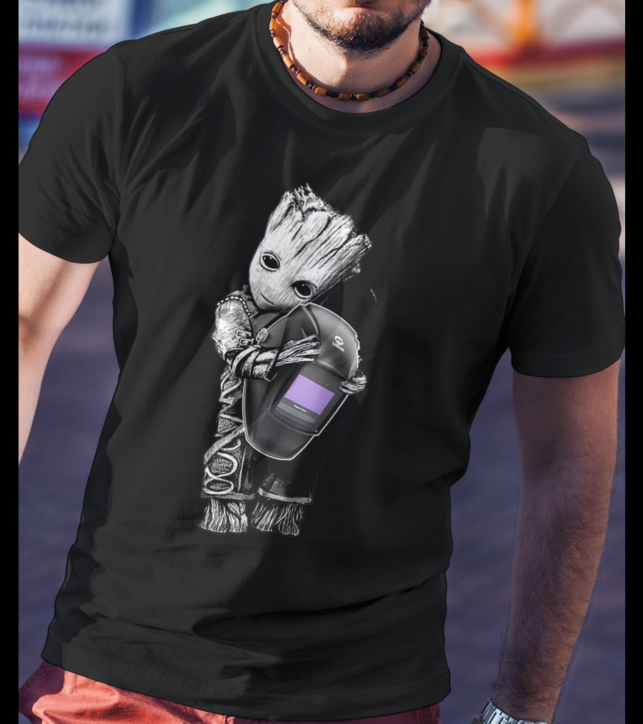 Groot Welding Helmet Hug T-Shirt