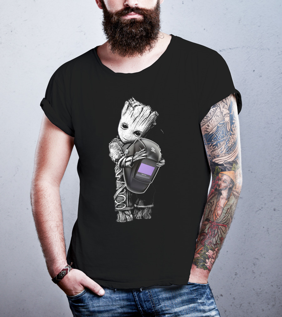 Groot Welding Helmet Hug T-Shirt
