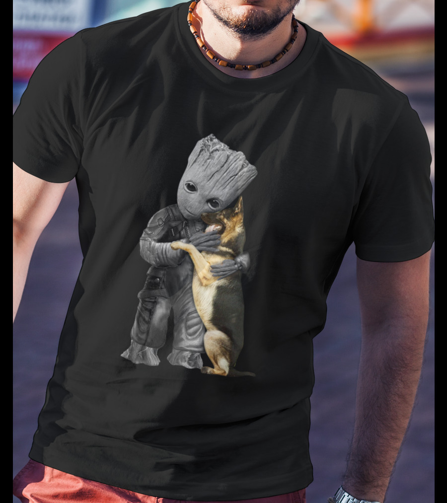 Groot Hugging German Shepherd T-Shirt