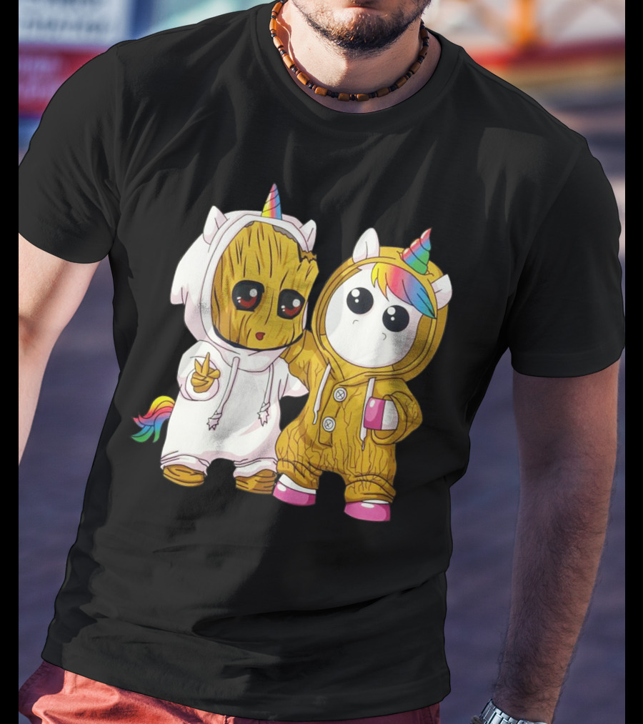 Only Today Unicorns And Friends Cute Cartoon Fantasy Characters T-Shirt