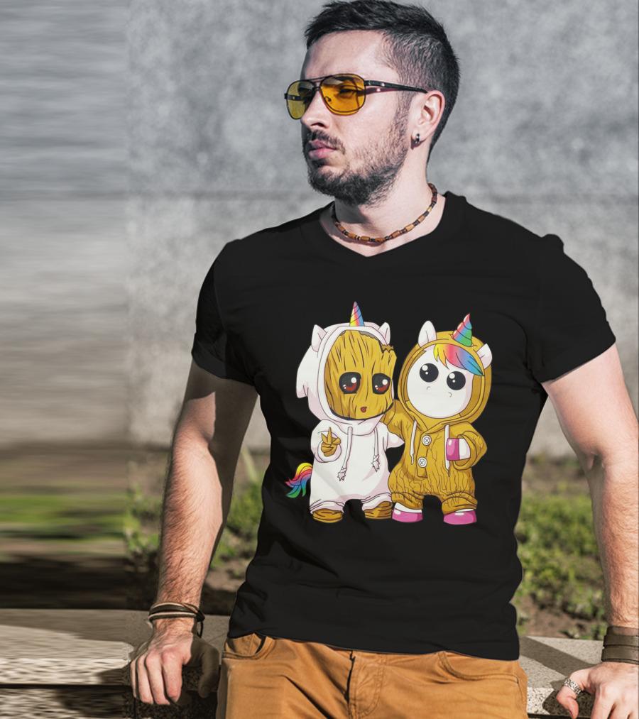 Only Today Unicorns And Friends Cute Cartoon Fantasy Characters T-Shirt