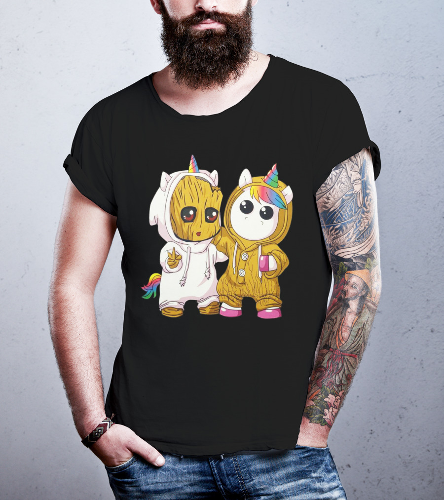 Only Today Unicorns And Friends Cute Cartoon Fantasy Characters T-Shirt