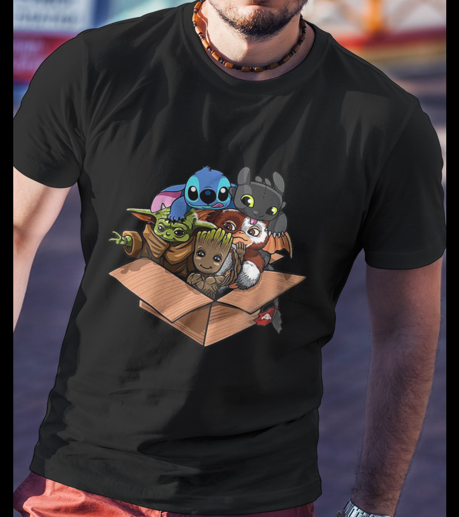 Baby Yoda Groot Stitch Gizmo Toothless T-Shirt