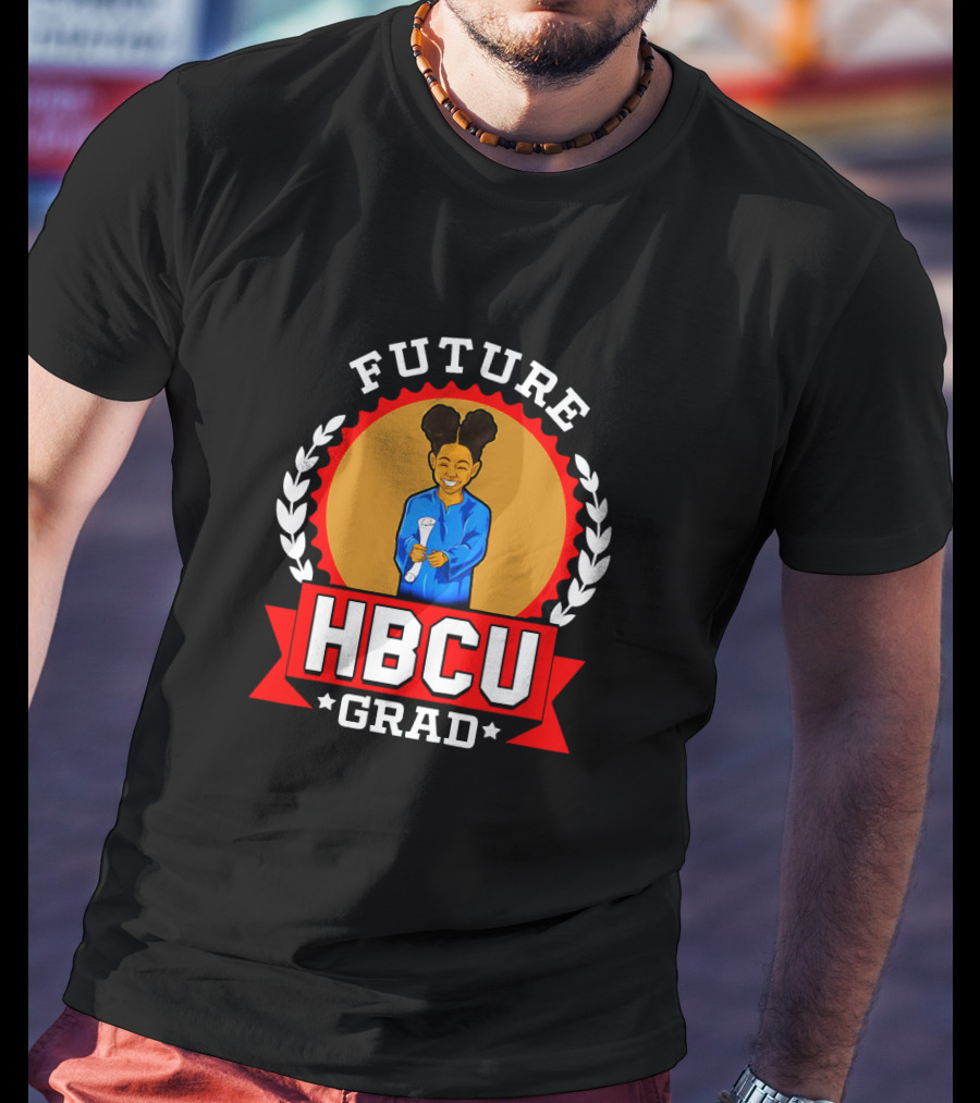 Future HBCU Grad With Diploma And Laurel Wreath Background T-Shirt