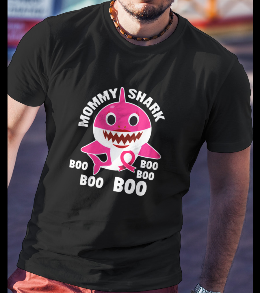 Mommy Shark Boo Boo Boo Pink Shark T-Shirt