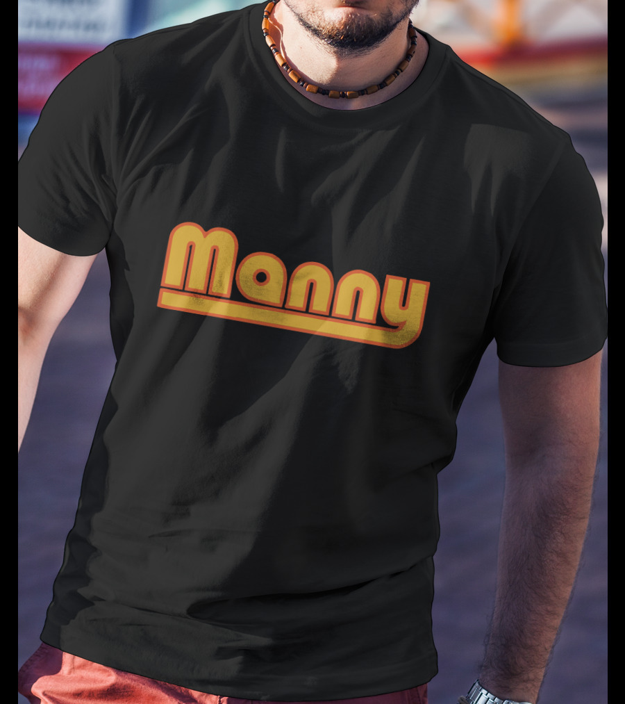 Manny Machado Fans Retro Style Manny Text T-Shirt