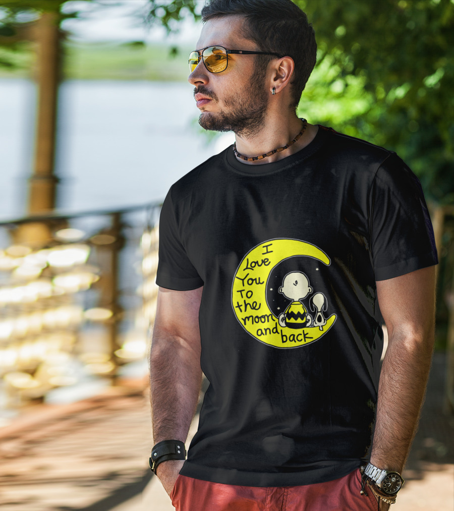 I Love You To The Moon And Back Snoopy Charlie Brown T-Shirt