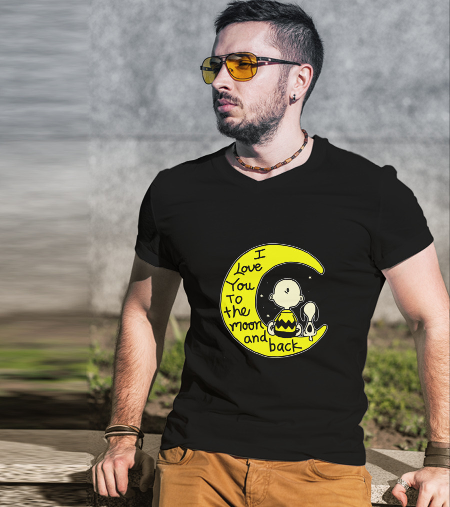I Love You To The Moon And Back Snoopy Charlie Brown T-Shirt
