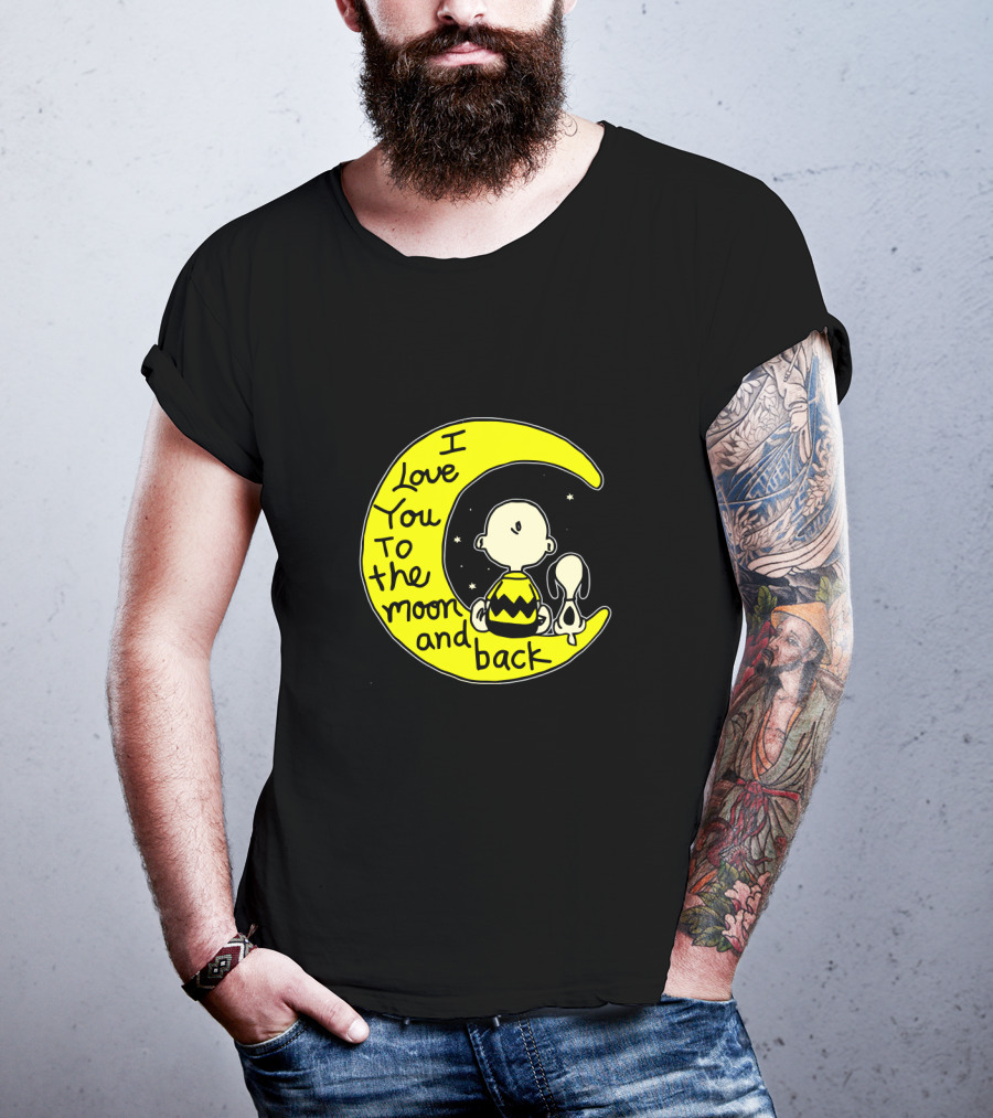 I Love You To The Moon And Back Snoopy Charlie Brown T-Shirt