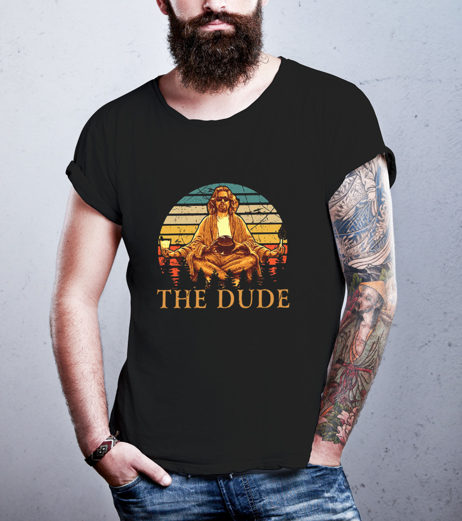 The Big Lebowski The Dude Retro Sunset Zen T-Shirt